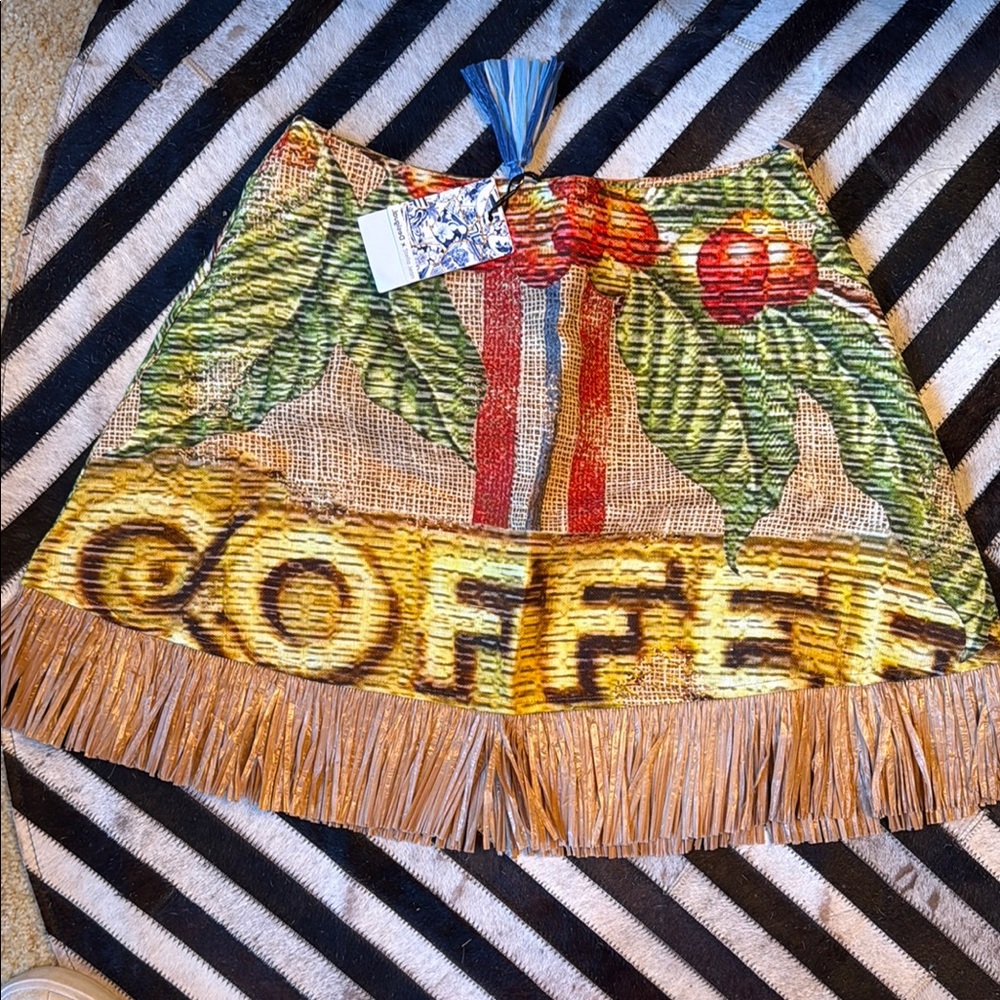 Desigual / Stella Jean Multicolor Coffee Print Mini Skirt bloggers fav